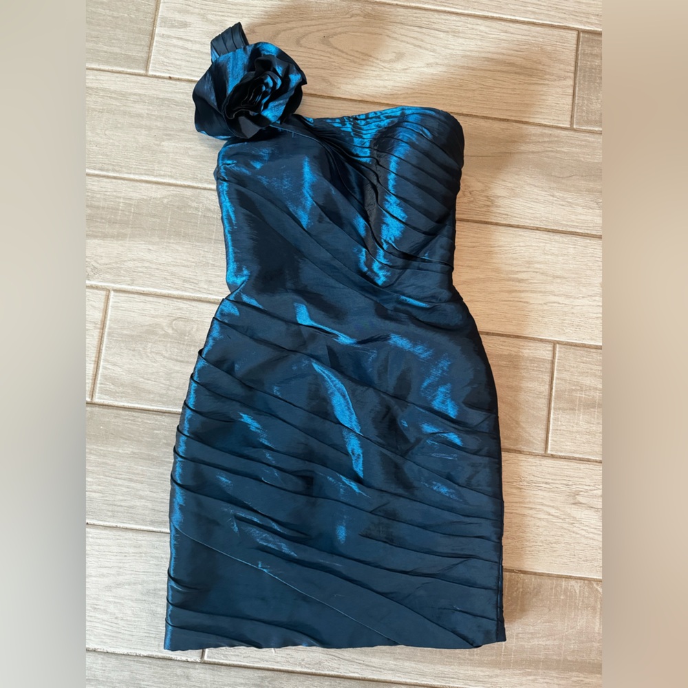 Pretty me moonlight‎ blue dress mini prom 3d flower blue size 2